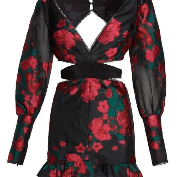 RARE NWT For Love and Lemons Nico Cutout Mini Dress Size S - Picture 2 of 7